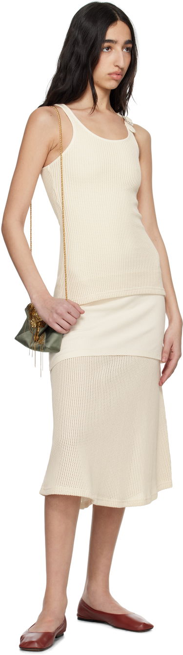 Kjole Wales Bonner Wales Bonner Serenity Maxi Dress Beige | WS25JE20-JE02-099, 3