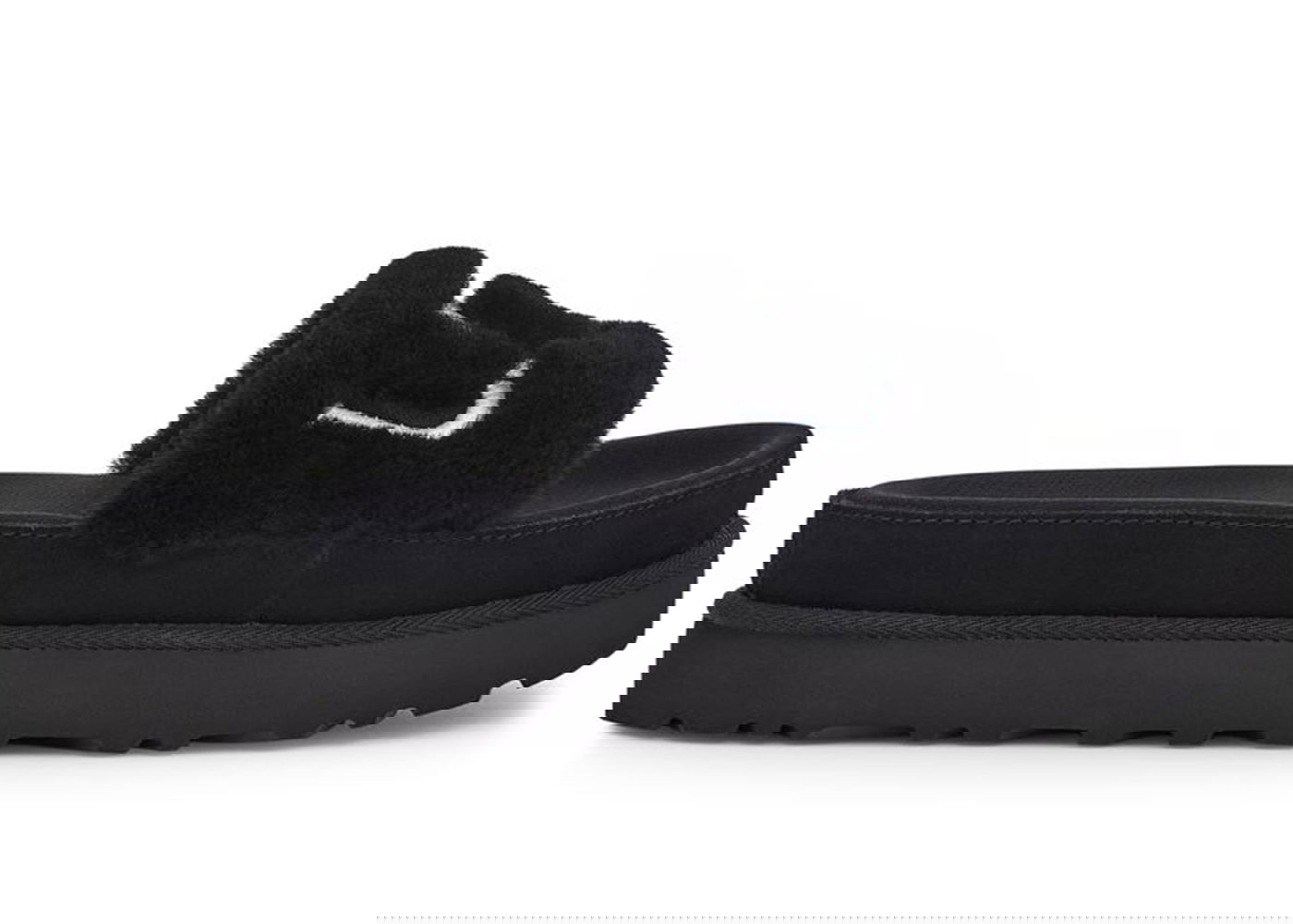 Tøj UGG Laton Fur Slide Black (W) Sort | 1111236-BLK, 0