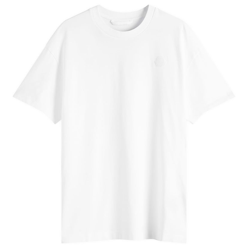 T-shirt Moncler Moncler Combed Cotton Jersey T-Shirt, Size Large Hvid | 8C000-17-89AUG-00A