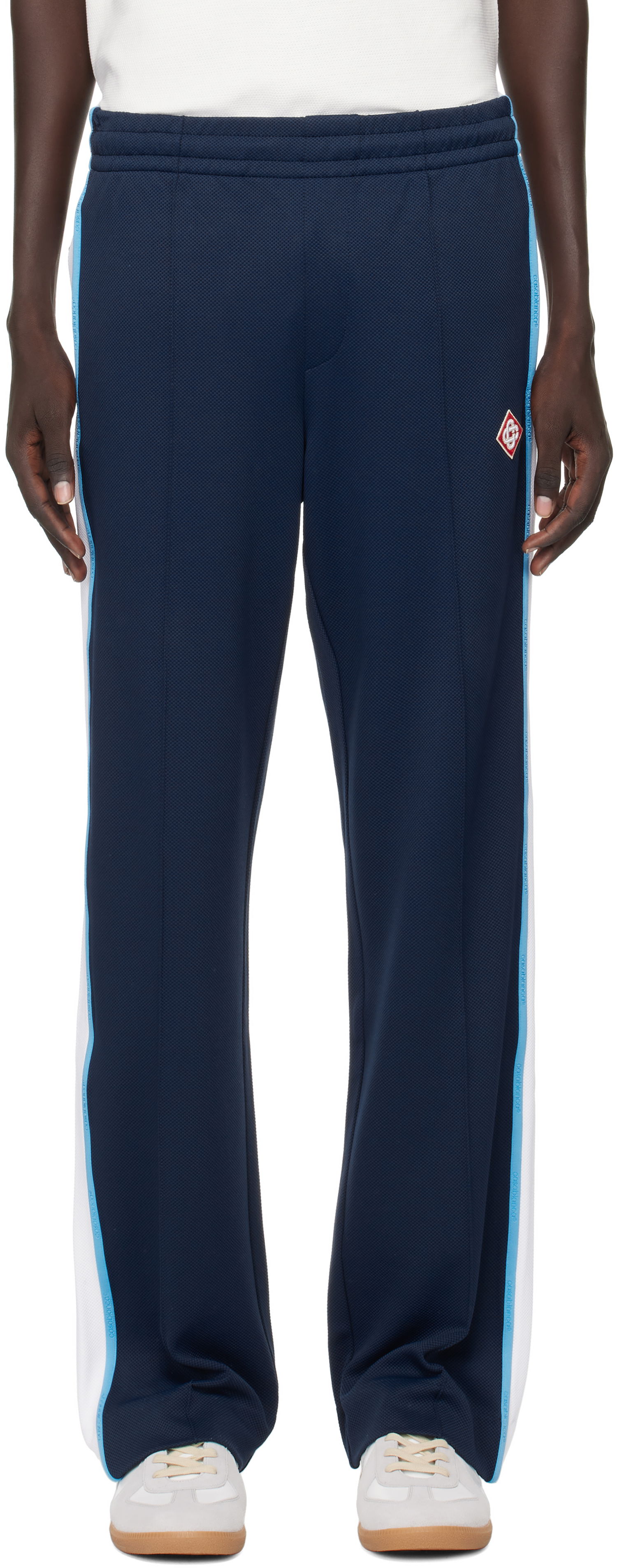 Joggingbukser Casablanca Casablanca Pique Track Pants Mørkeblå | MPF25-JTR-192-01, 0