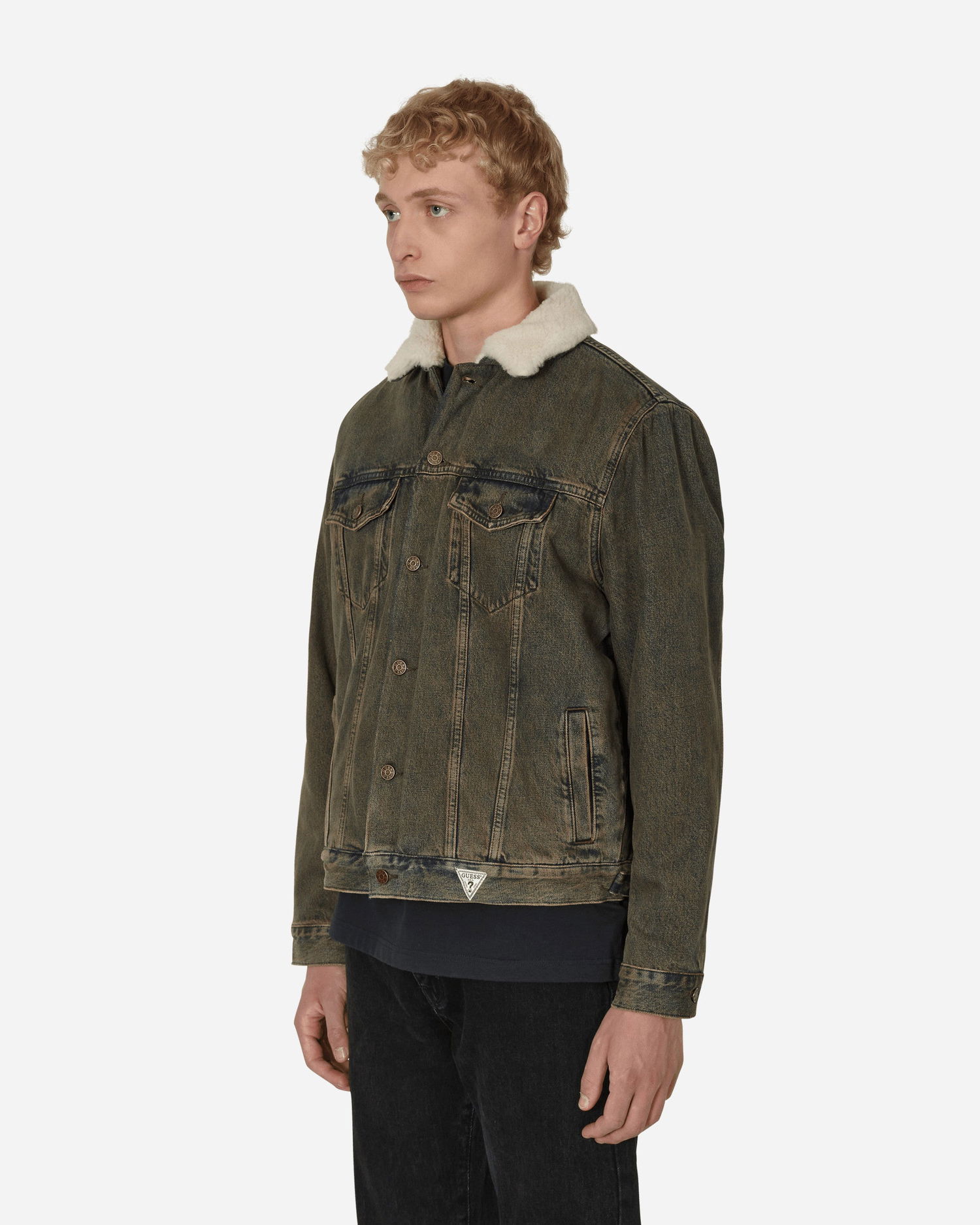 Jakke GUESS Tinted Sherpa Jacket Grøn | M2BN01D4S10 F9JA, 1