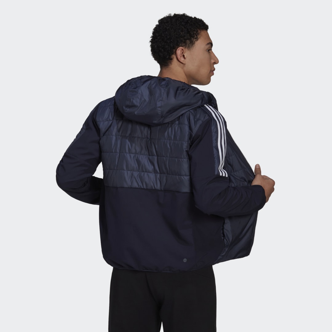 Jakke adidas Originals Essentials Insulated Hooded Hybrid Jacket Mørkeblå | HK4635, 1