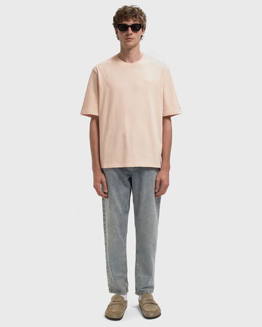 T-shirt AMI AMI De Coeur Embossed T-Shirt Lyserød | UTS357.726-680, 1