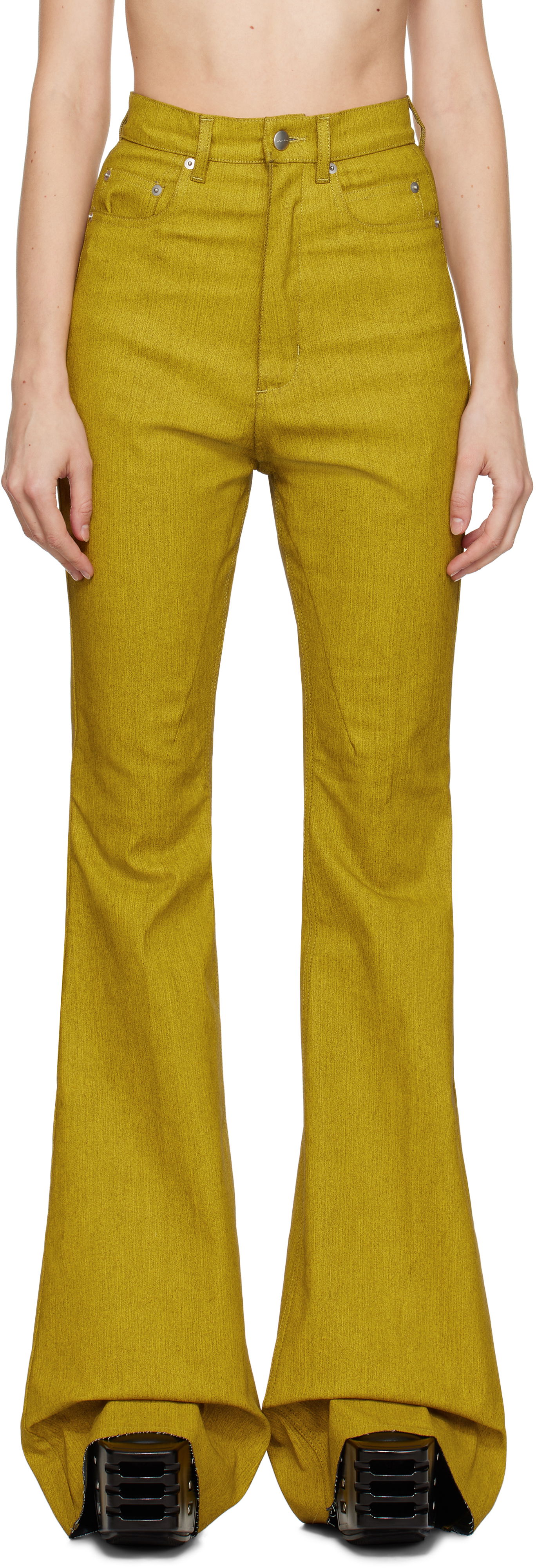 Jeans Rick Owens Bootcut Jeans Gul | RO02D3329 SMT, 0