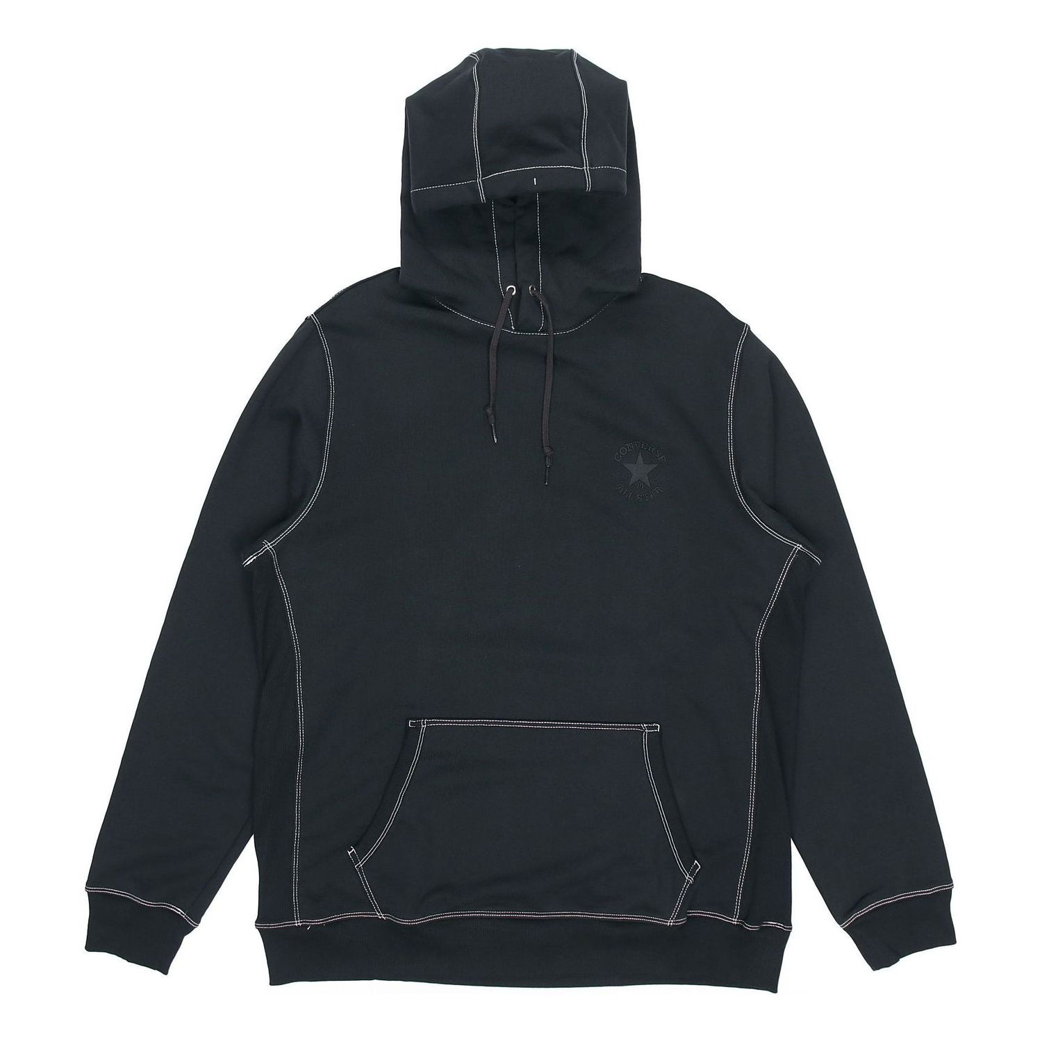 Sweatshirt Converse Converse Logo Embroidered Hoodie Sort | 10020818-A02, 0