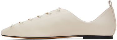 Sneakers og sko Stella McCartney Terra Laced Ballerina Flats Beige | 810411KP027, 2
