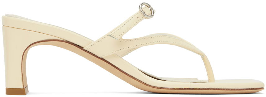 Tøj Aeyde Aeyde Giselle Heeled Thong Sandals Beige | A11-HS-GLIS55TB27-SS24-100-028, 0