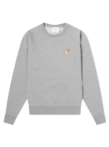 Sweatshirt MAISON KITSUNÉ Fox Head Patch Adjusted Sweat Grå | AW00303KM0001-H150