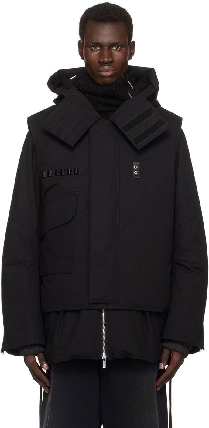 Parka Helmut Lang Helmut Lang Arctic Double Puffer Down Jacket & Vest Sort | O07HM402