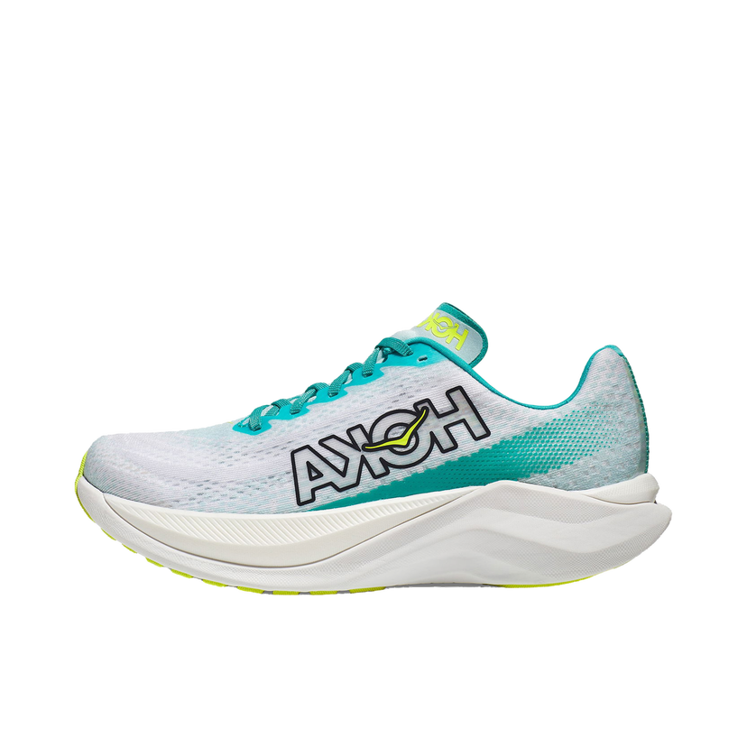 Løbe Hoka One One Mach X White Blue Glass (Women's) Grå | 1141451-WBGL