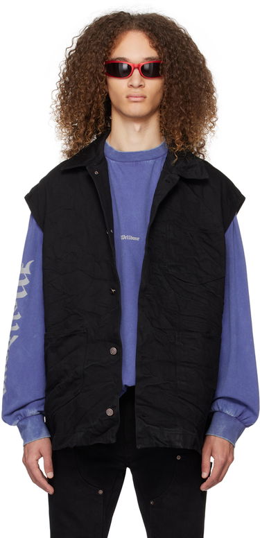 Vest We11done We11done Oversized Denim Vest Sort | WD-DV0-24-394-U-BK, 0