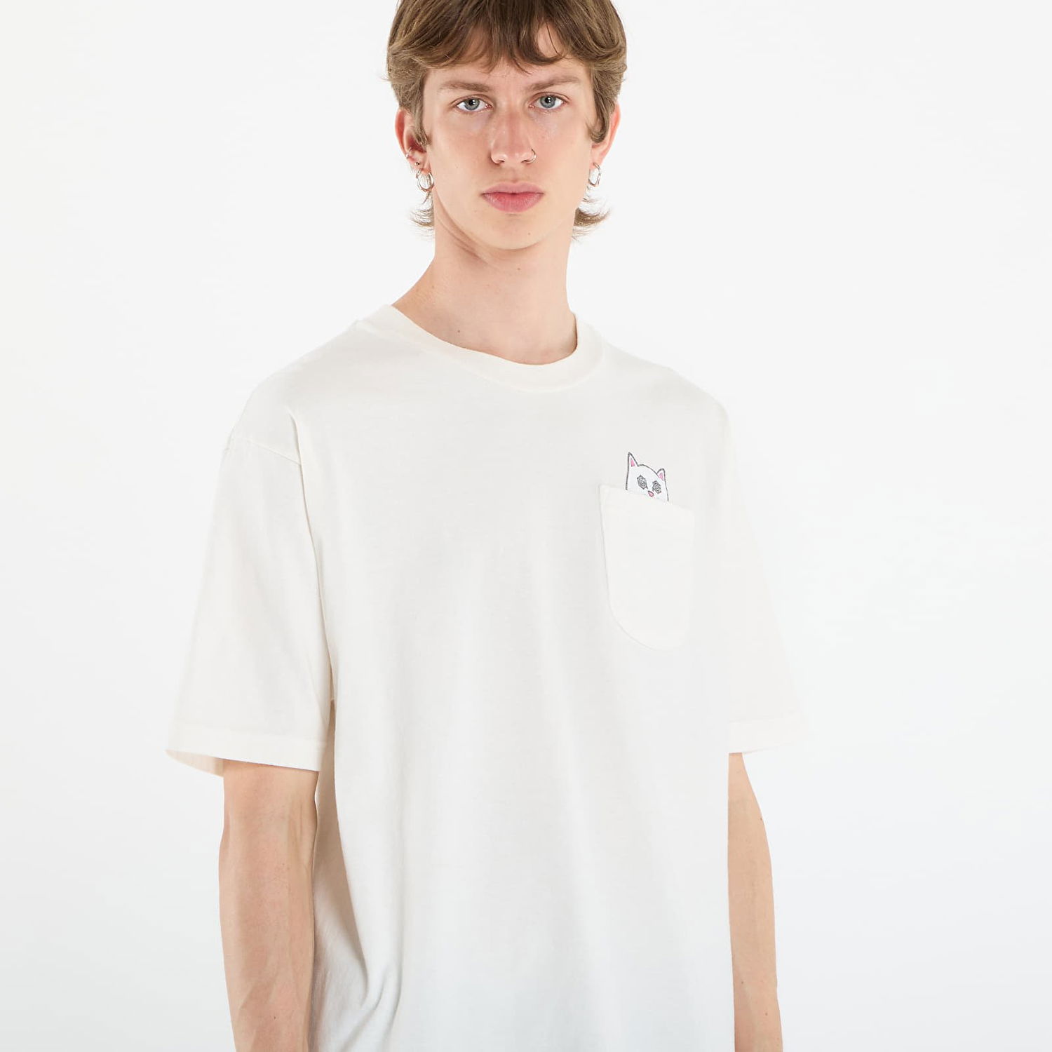 T-shirt RIPNDIP RIPNDIP Nut Then Bolt Pocket T-Shirt Hvid | RNDFALL25118, 1