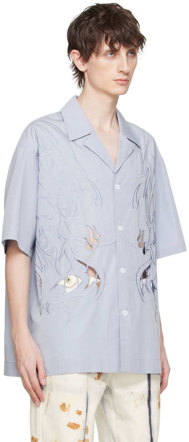 Skjorte Feng Chen Wang Feng Chen Wang Cutouts Shirt Blå | FMS17SR04, 1