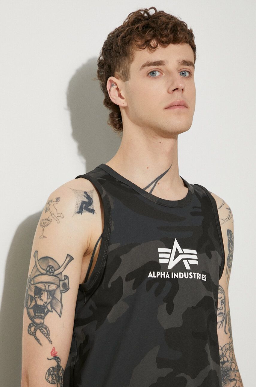 Tanktop Alpha Industries Camouflage Tank Top Grå | 126566C.125, 0