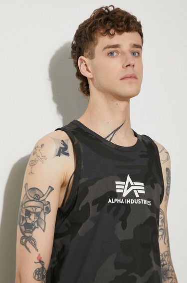 Tanktop Alpha Industries Camouflage Tank Top Grå | 126566C.125, 0
