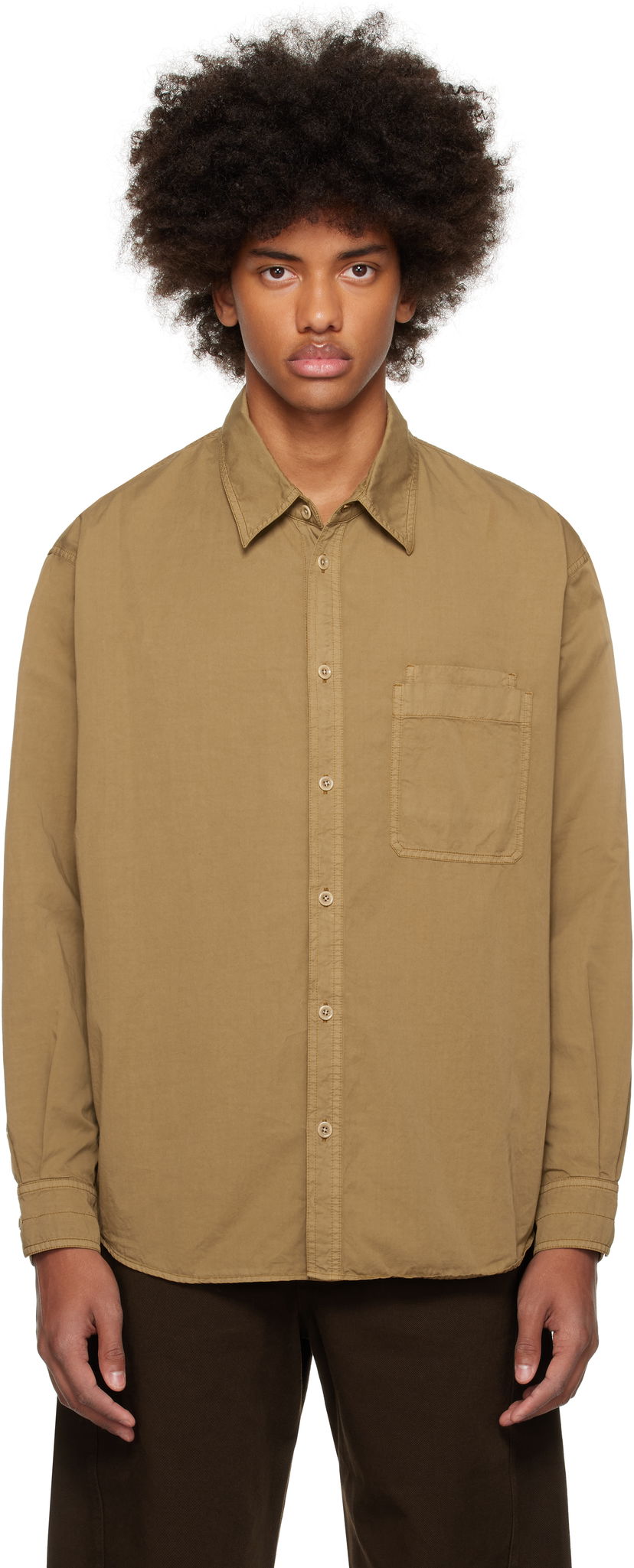 Skjorte LEMAIRE Lemaire Relaxed Workwear Shirt Beige | SH1137 LF1206