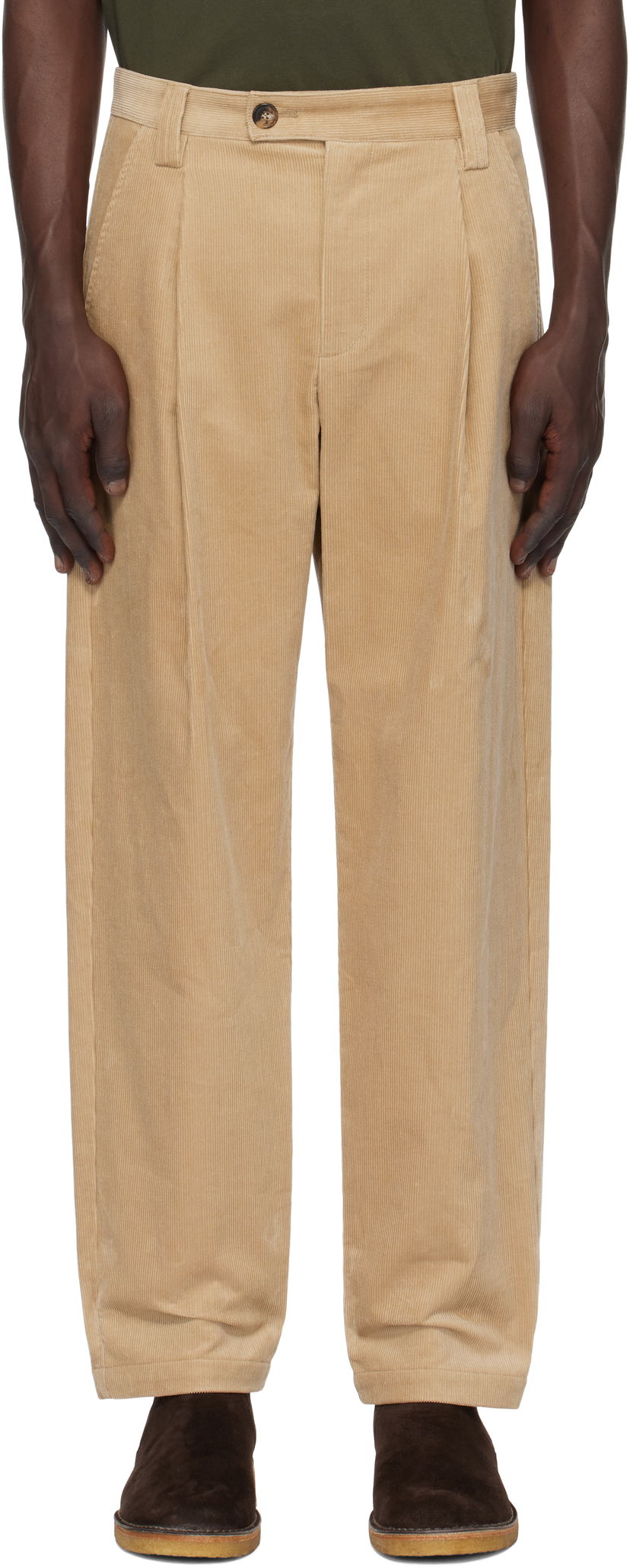 Bukser A.P.C. Renato Corduroy Pants Beige | COHHO-H08428
