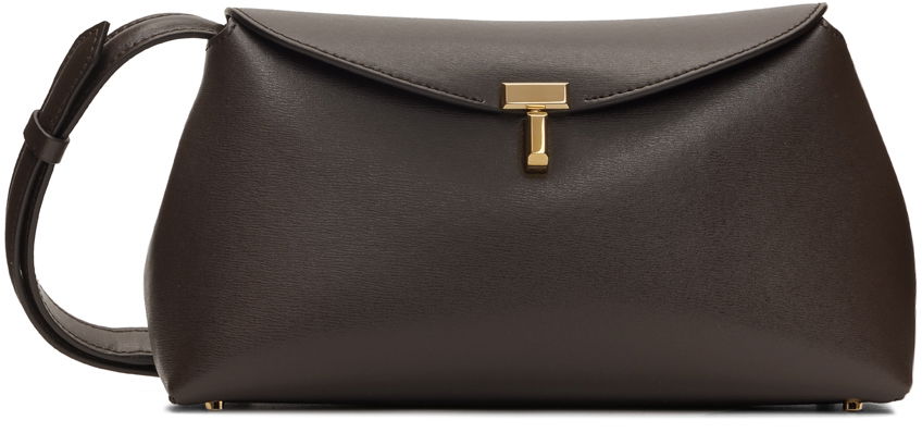 Håndtaske TOTEME T-Lock Leather Clutch Brun | 244-WAL950-LE0025, 0