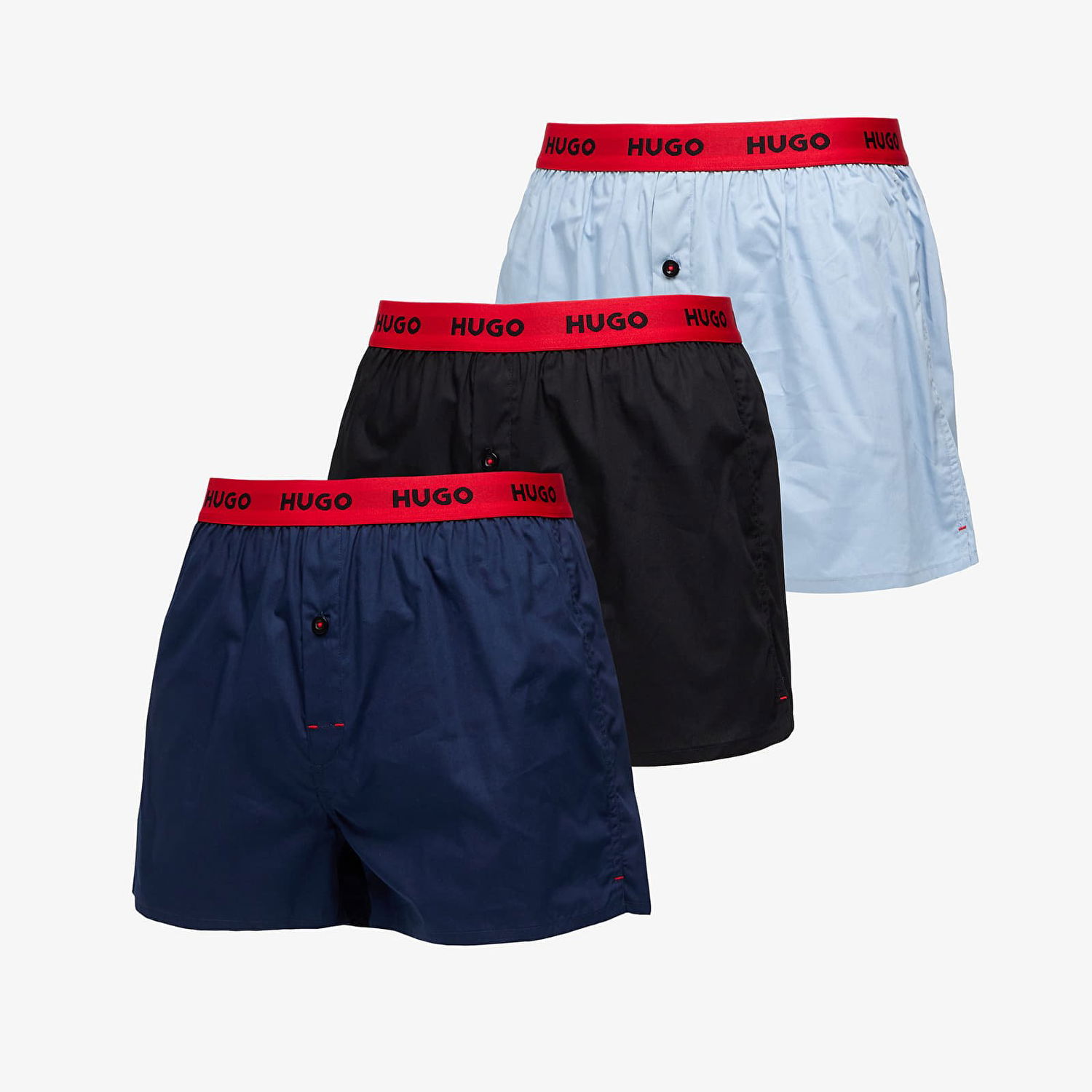 Boksere BOSS HUGO BOSS Woven Boxer Shorts, 3-Pack Blå | 50532565-974, 0