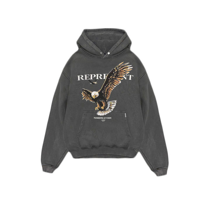 Sweatshirt Represent Clo Represent Pioneers Of Power Hoodie Vintage Grey Grå | M04179-20