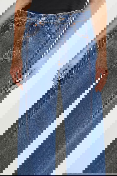 Jeans VETEMENTS VETEMENTS Cut Reconstructed High-Waisted Wide-Leg Jeans Blå | UH76DP460MB3, 3