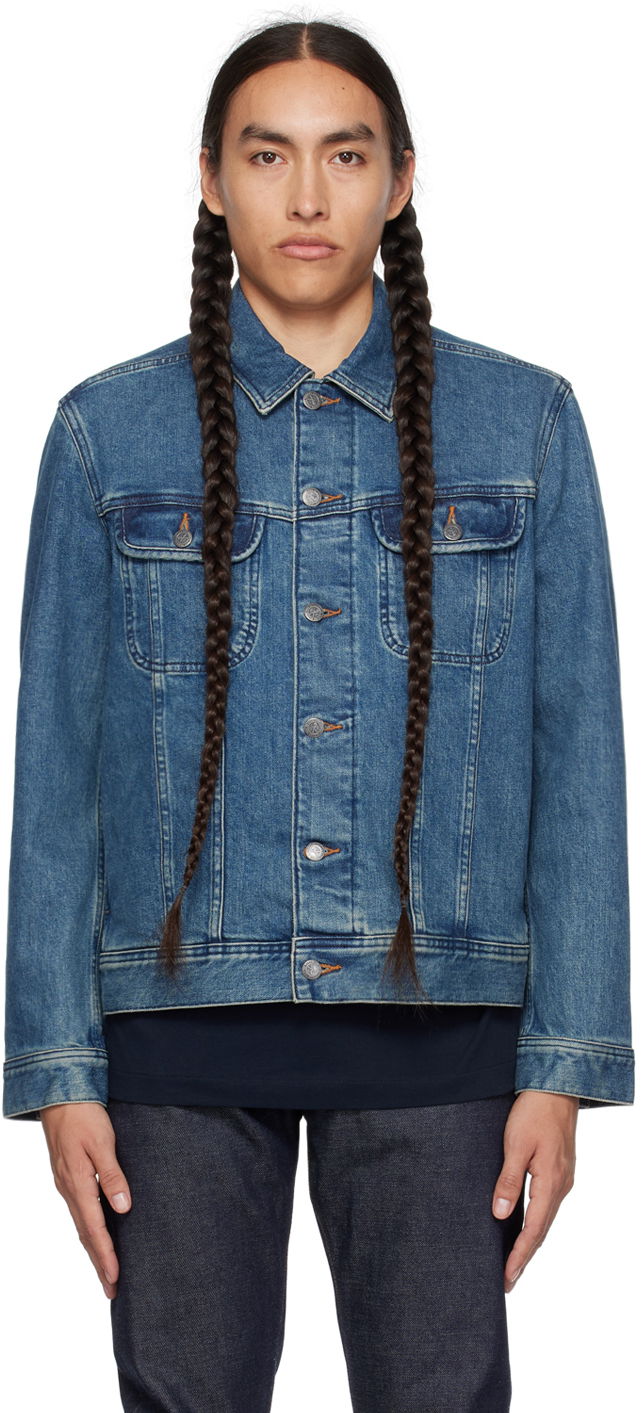 Jakke A.P.C. Indigo US Denim Blå | COZZK-H02223, 0