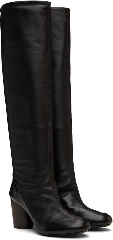 Sneakers og sko LEMAIRE LEMAIRE Glove Leather Knee Boots Sort | FO0159 LL0115, 3