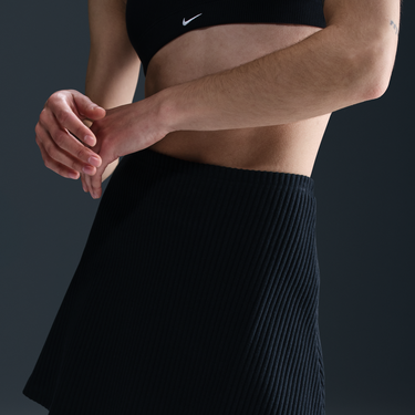 Nederdel Nike Ribbed Mini Skirt Sportswear Chill Knit Sort | HJ1839-010, 1