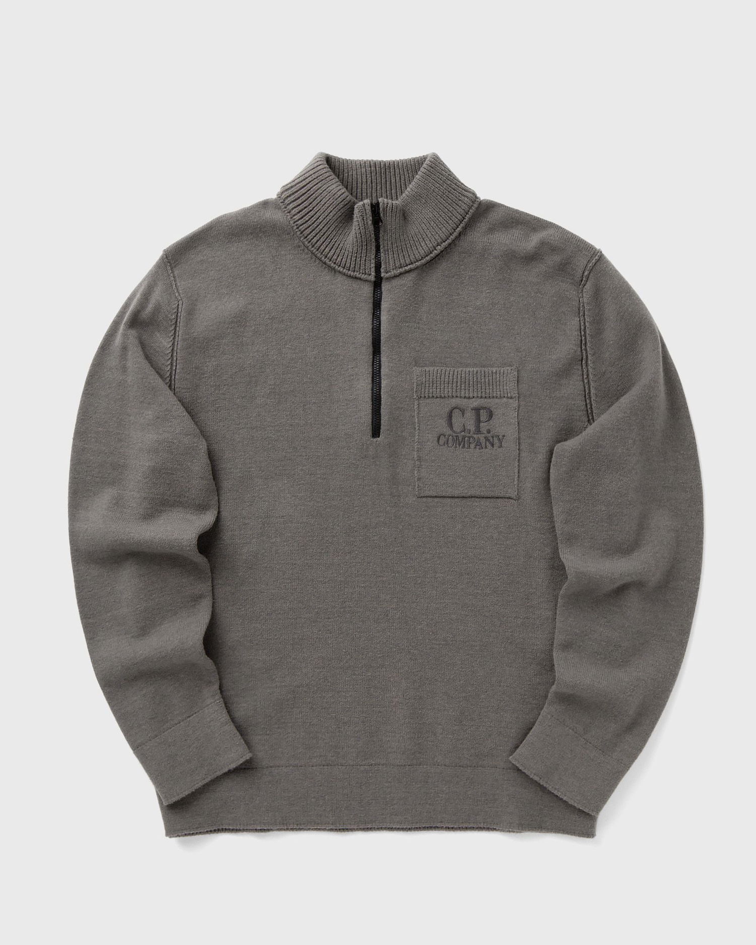 Sweater C.P. Company Half Zip Knit Sweater Grå | 19CMKN236A110432A-921, 0