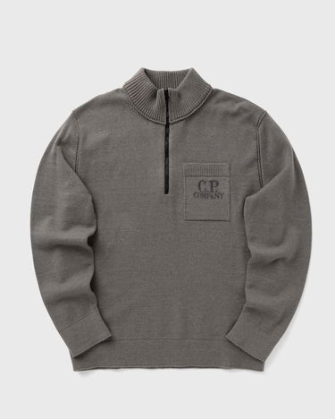 Sweater C.P. Company Half Zip Knit Sweater Grå | 19CMKN236A110432A-921, 0
