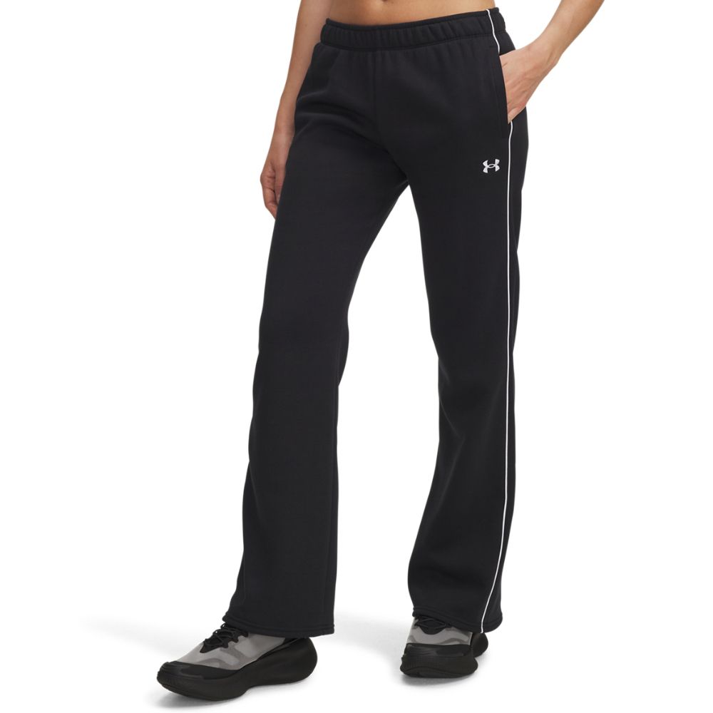 Joggingbukser Under Armour Under Armour Piped Wide Leg Fleece Pants Sort | 6003711-003, 0
