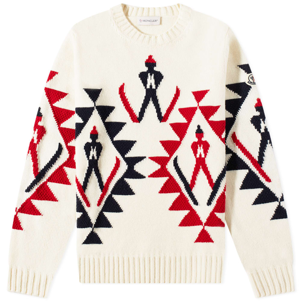 Sweater Moncler Skiier Intarsia Crew Knit Beige | 9C000-09-M1241-P04, 0