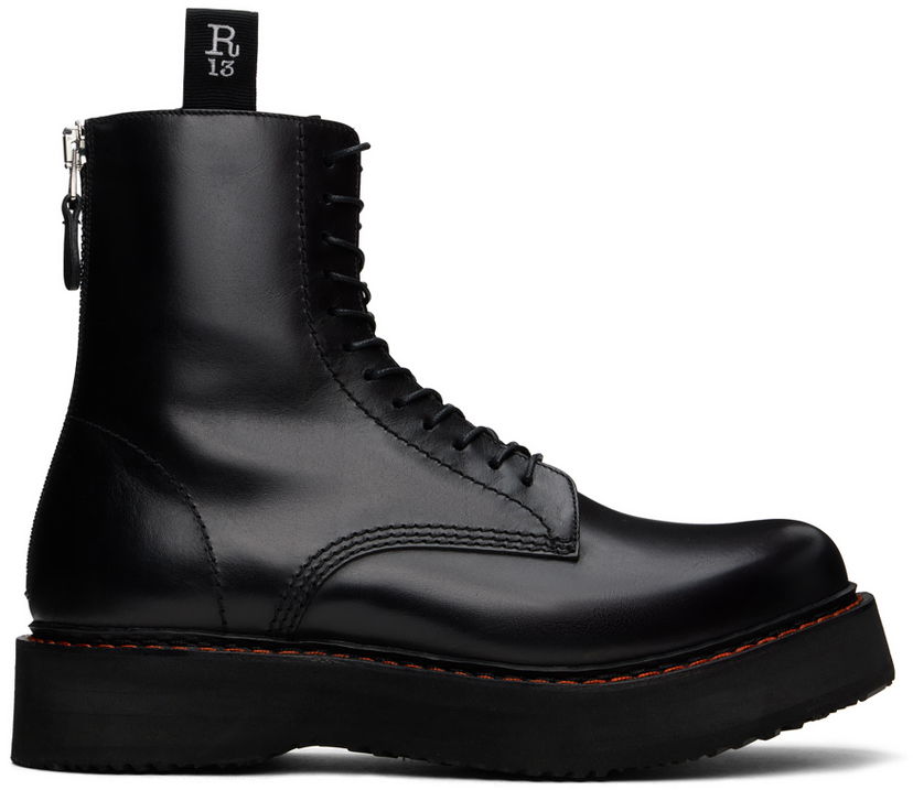 Tøj R13 R13 Single Stack Boots Sort | R13MS025-S001A