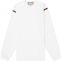 T-shirt Gucci Tape T-Shirt Hvid | 768441-XJF3T-9088, 1