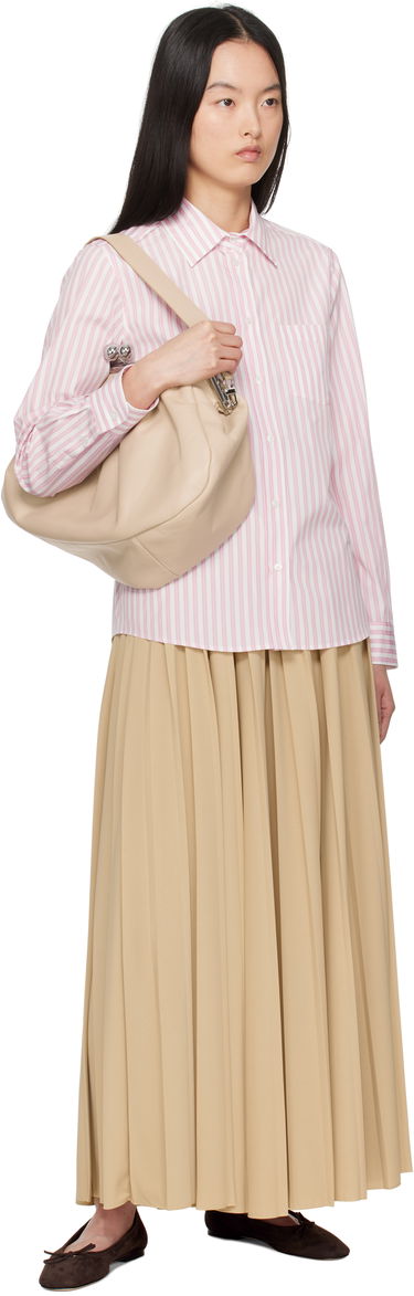 Skjorte Max Mara Weekend Max Mara Bahamas Striped Button-Down Shirt Lyserød | 2515111081600, 3