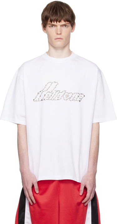 T-shirt We11done We11done Pearly Logo T-Shirt Hvid | WD-TT2-25-735-U-WH, 0