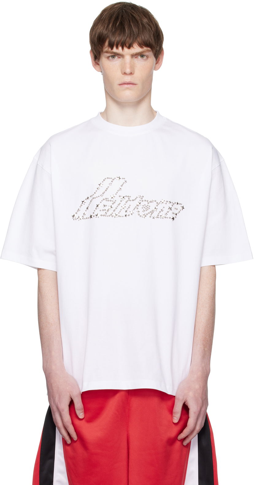 T-shirt We11done We11done Pearly Logo T-Shirt Hvid | WD-TT2-25-735-U-WH