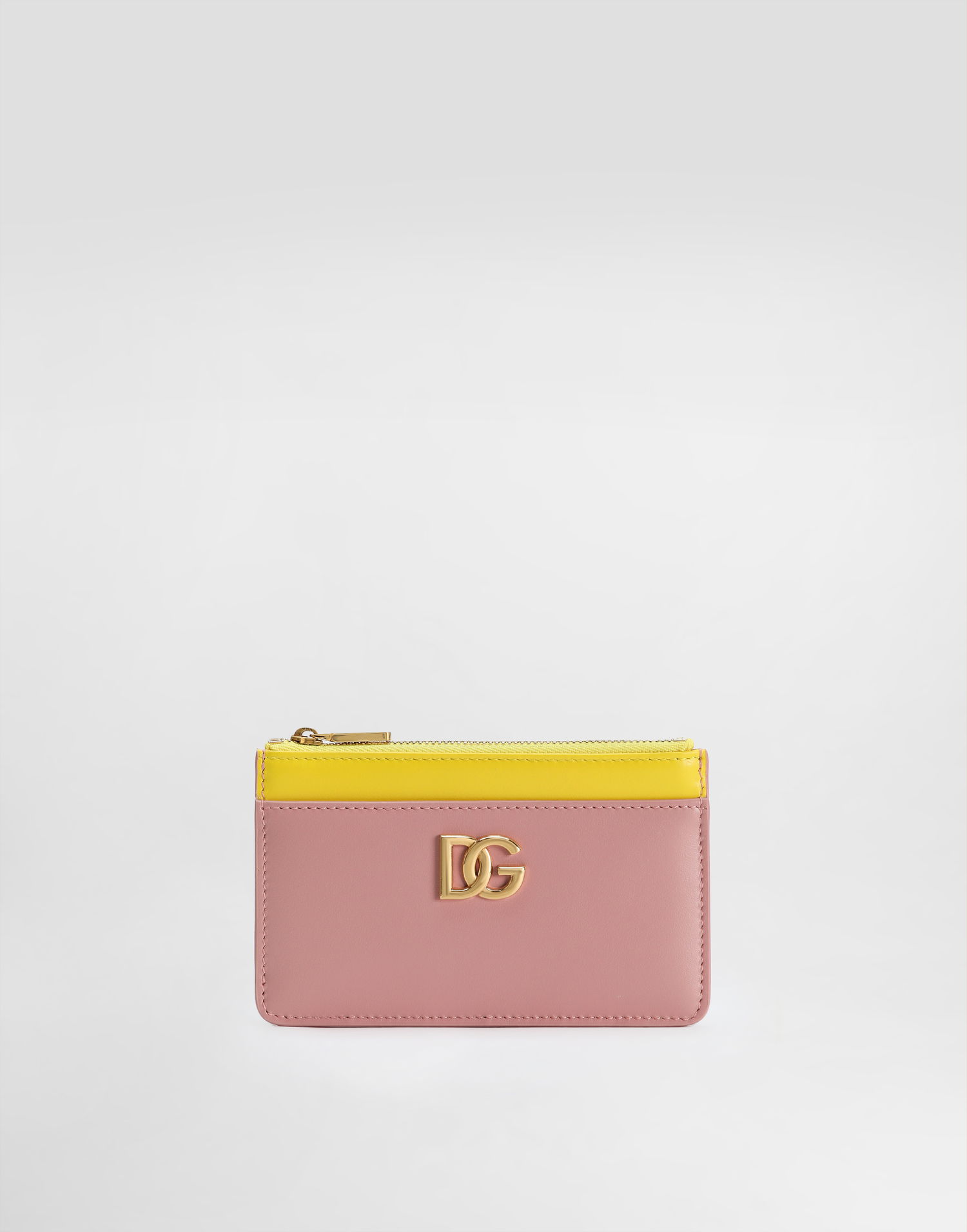 Tegnebog Dolce & Gabbana Dolce & Gabbana Calfskin Card Holder with DG Logo Lyserød | BI1261A9M758B407, 0