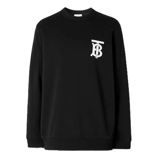 Sweater Burberry Burberry TB Monogram Crewneck Sweatshirt Sort | 8024602, 0