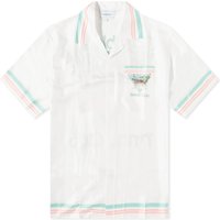 Skjorte Casablanca Tennis Club Short Sleeve Silk Shirt Hvid | WF23-SH-003-01, 1