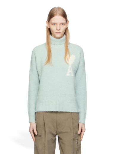 Sweater AMI Turtleneck Turkis | UKS425.KN0032
