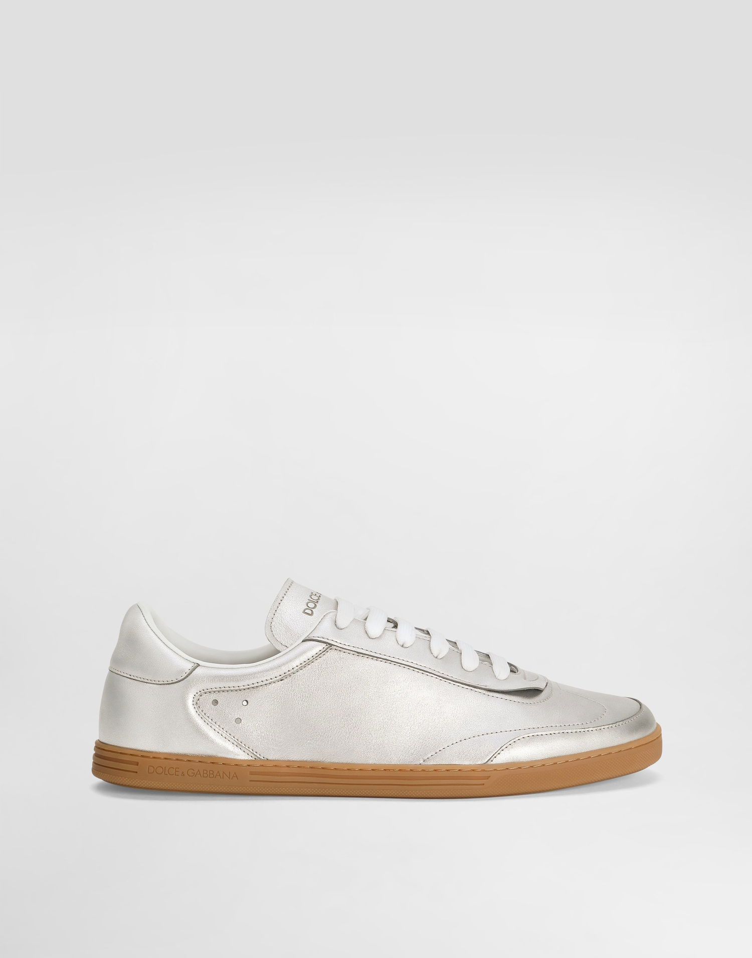 Sneakers og sko Dolce & Gabbana Saint Tropez Foiled Leather Hvid | CS2255A3H5780998, 0
