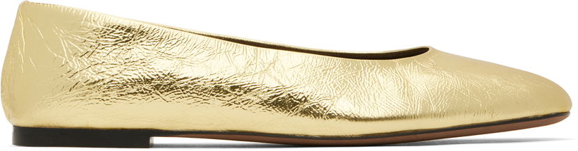 Skopleje The Row The Row Square Ballerina Flats Metalisk | F1598-M39