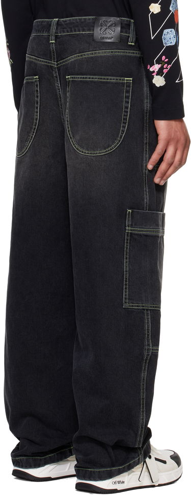 Jeans Off-White Off-White Irregular Denim Cargo Pants Sort | OMYA18QS25DEN0021350, 2