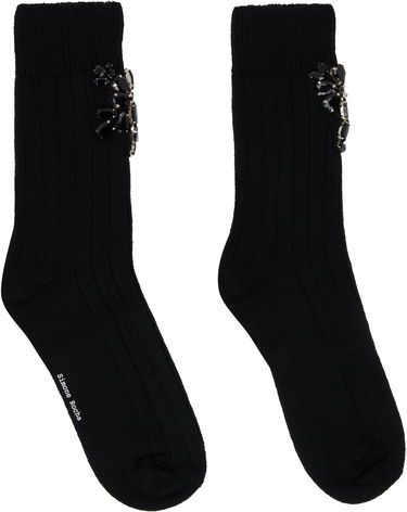 Sokker Simone Rocha Simone Rocha Embellished Rose Ankle Socks Sort | SOCK66B 0634, 0