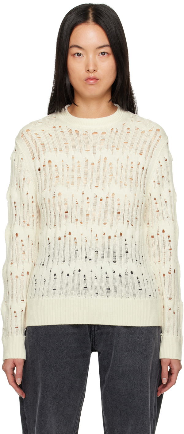 Sweater Eytys Distressed Knit Sweater Hvid | A259002, 0