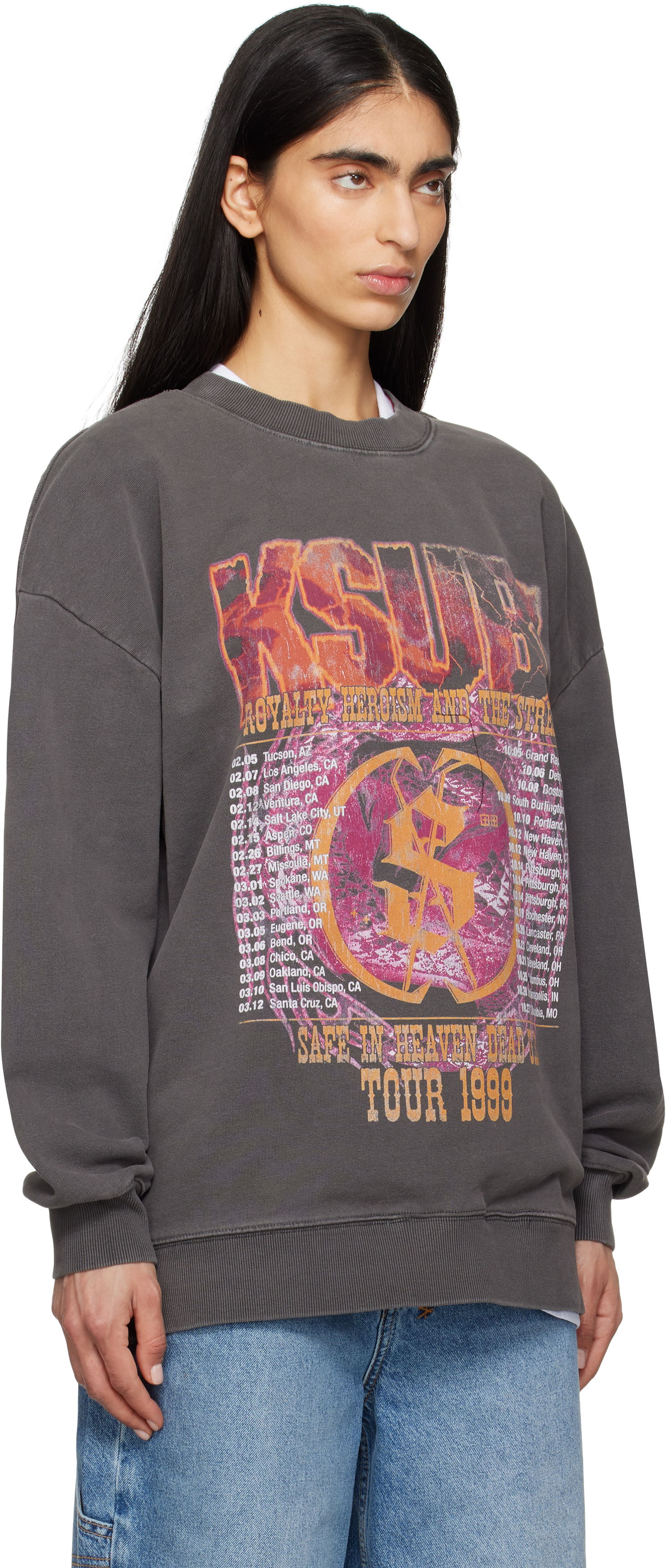 Sweatshirt Ksubi Kickstart Oh G Sweatshirt Grå | WSP25FL002, 1