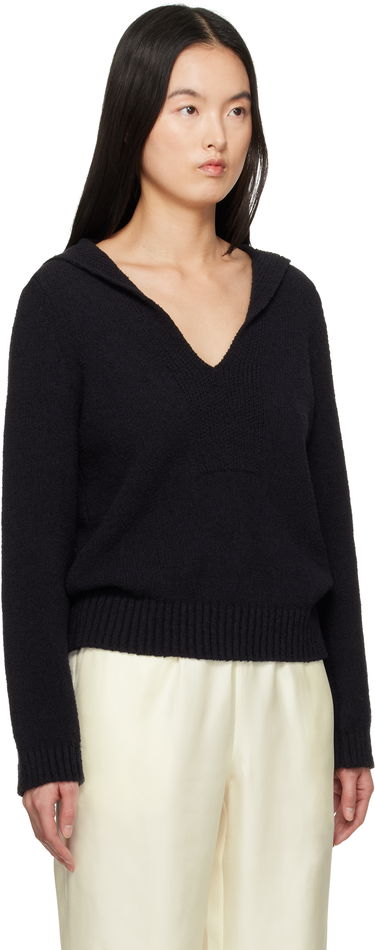 Sweater Loulou de Saison Loulou de Saison Bahia Knit Sweater Sort | BAHIA, 1