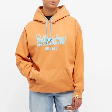 Sweatshirt BAPE Colour Stitching Oversized Pullover Hoody Orange | 001PPI302005L-ORG, 0
