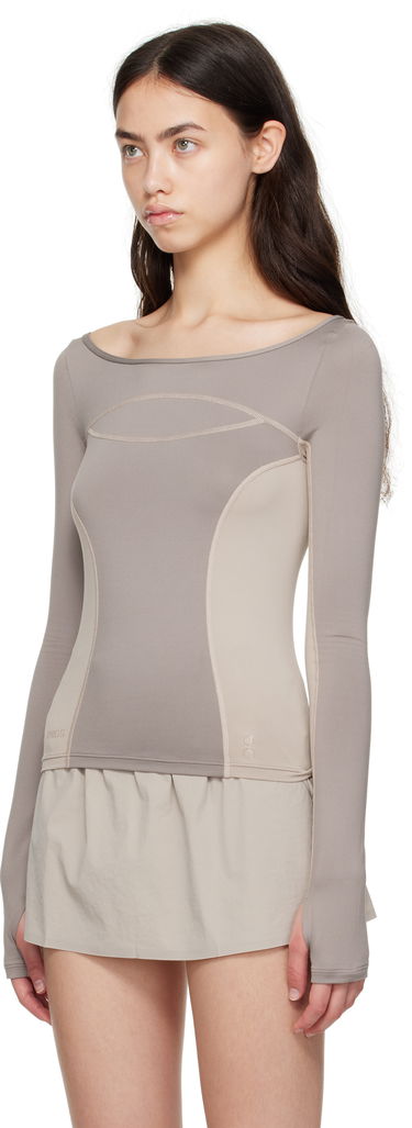 Krop On Running FKA twigs Edition Studio Long Sleeve Top Beige | 1WF11623318, 3